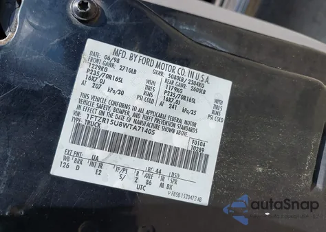 1998 Ford Ranger Splash/Xl/Xlt from USA, damaged, VIN 1FTZR15U8WTA71405